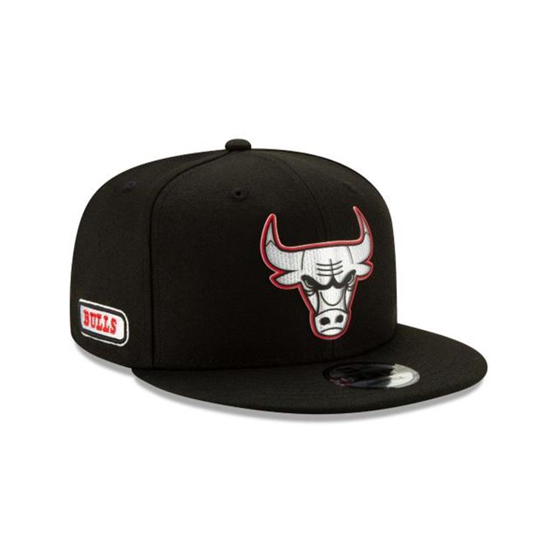 NBA Chicago Bulls Authentics Half Series 9Fifty Snapback (QNI5060) - Black New Era Caps